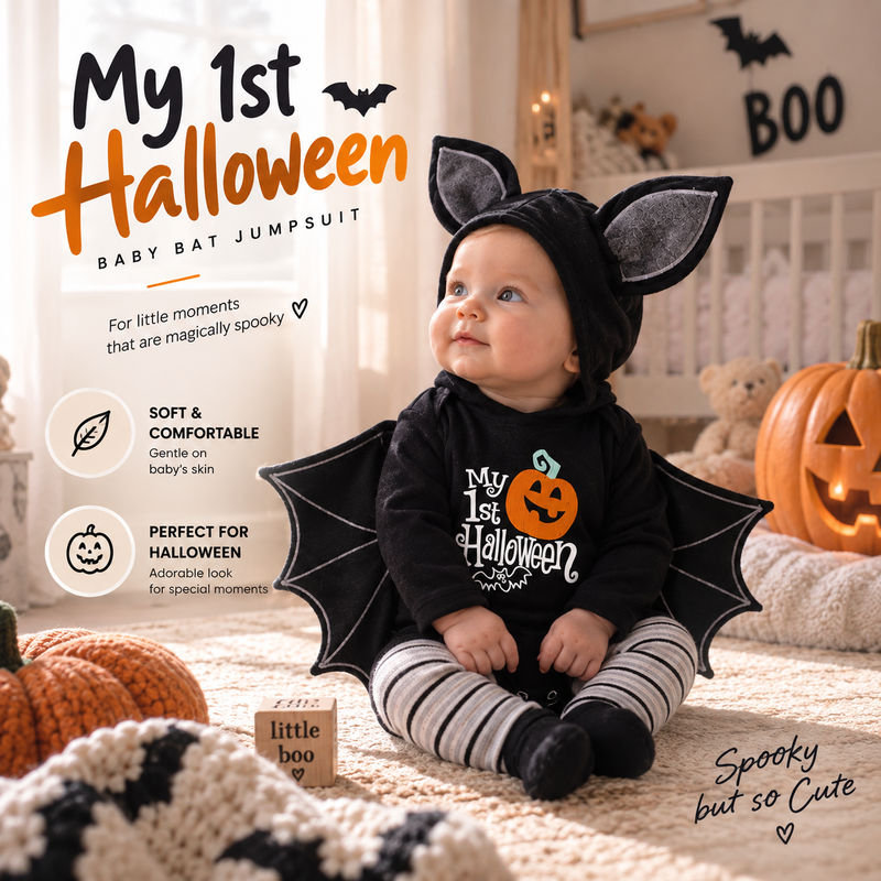 Baby Halloween Bat Costume By Elviry
